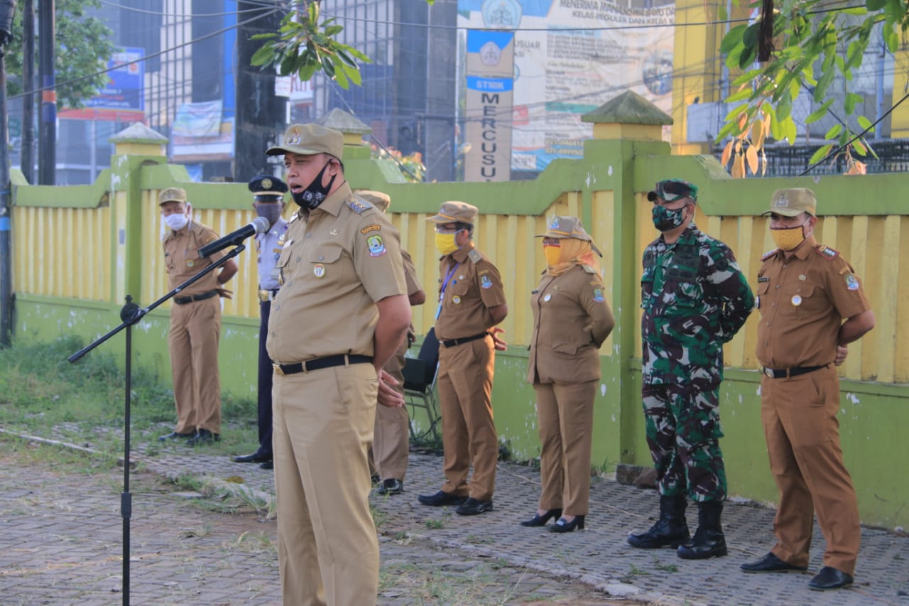 Wakil Wali Kota Pimpin Apel Sekaligus Tinjau Pelaksanaan Rapid Test di Jaticempaka Pondok Gede