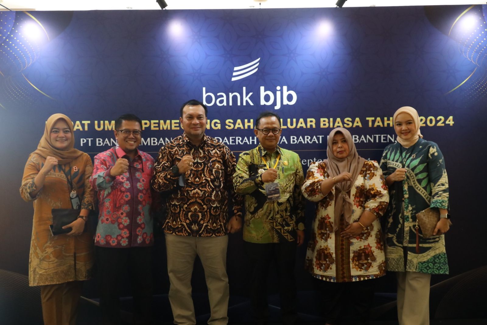 Pj. Wali Kota Bekasi Berikan Apresiasi di Acara RUPS Bank BJB