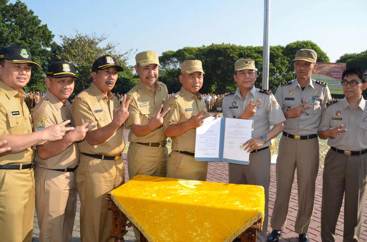 Wali Kota Tanda Tangani Nota Kesepakatan Bersama Antara Pemkot dan BPN Kota Bekasi.