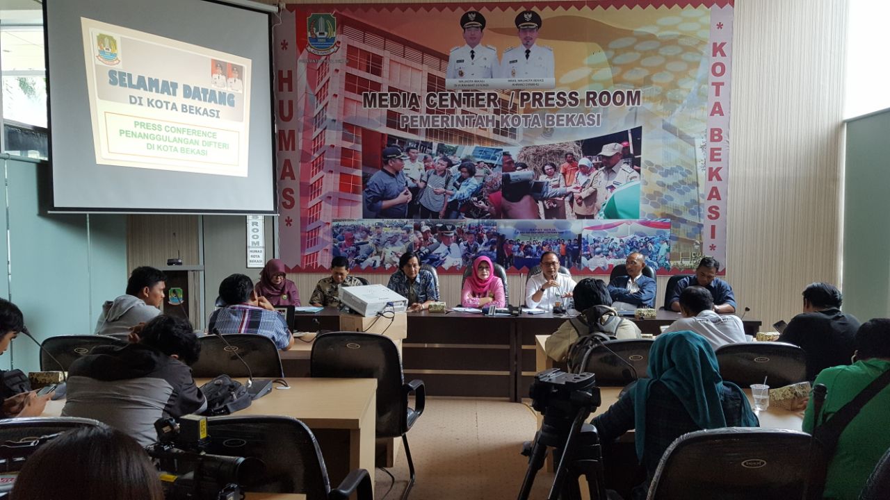 Dinkes Kota Bekasi Press Conference Penanggulangan Difteri Di Kota Bekasi