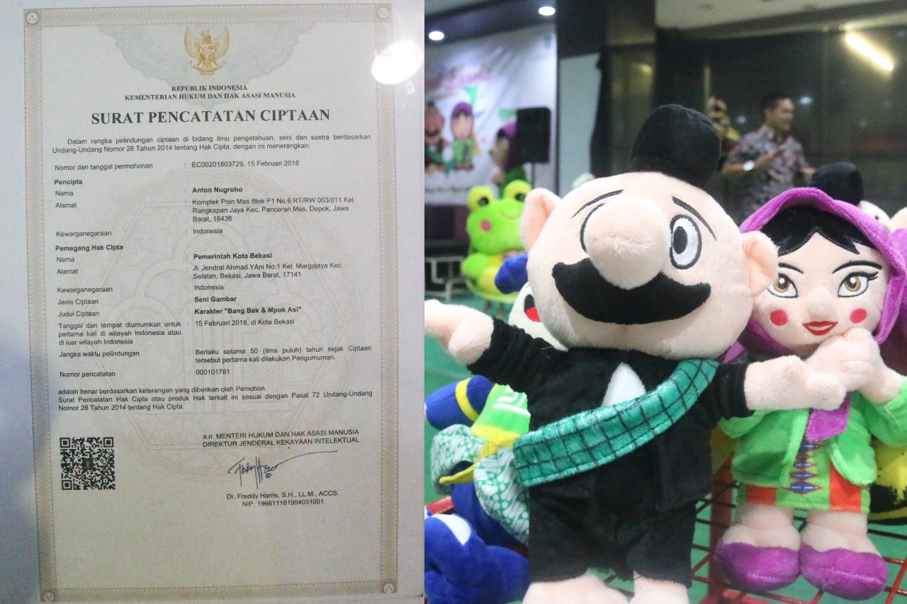 Boneka Bang Bek dan Mpo Asih Resmi Mendapat Hak Cipta