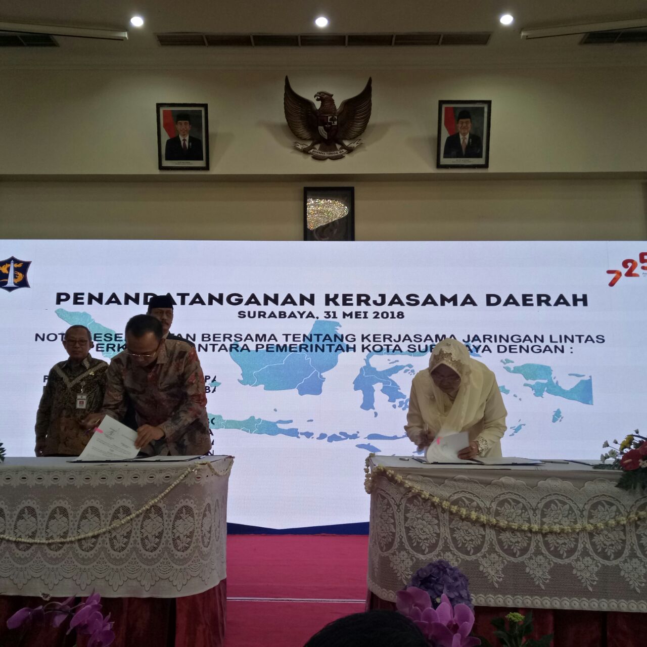 Penandatanganan Nota Kesepahaman Bersama Antara Pemkot  Surabaya Dan  Pemkot Bekasi
