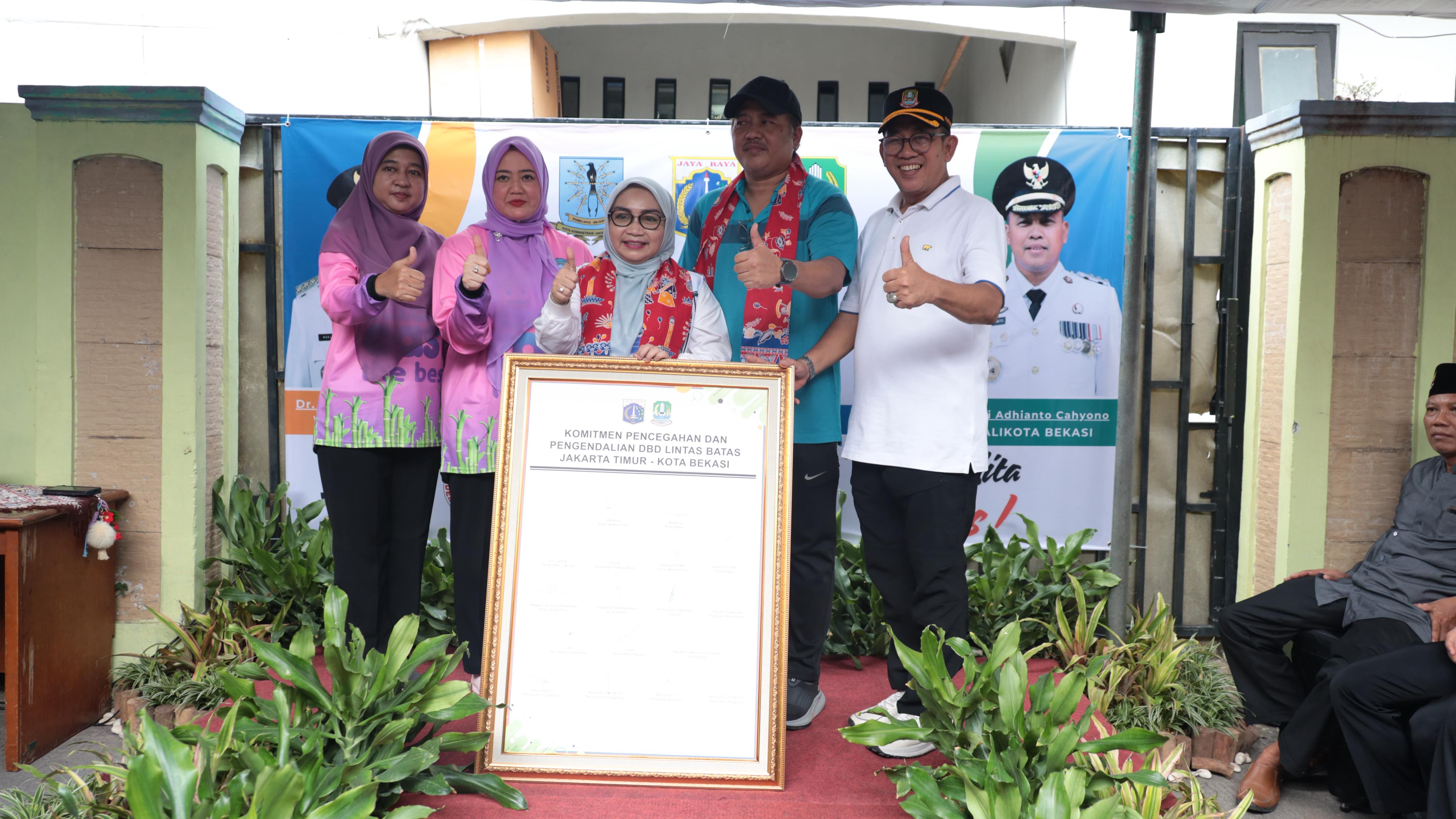 Kota Bekasi dan Jakarta Timur Bersinergi Cegah DBD Lewat Gerakan PSN Bersama