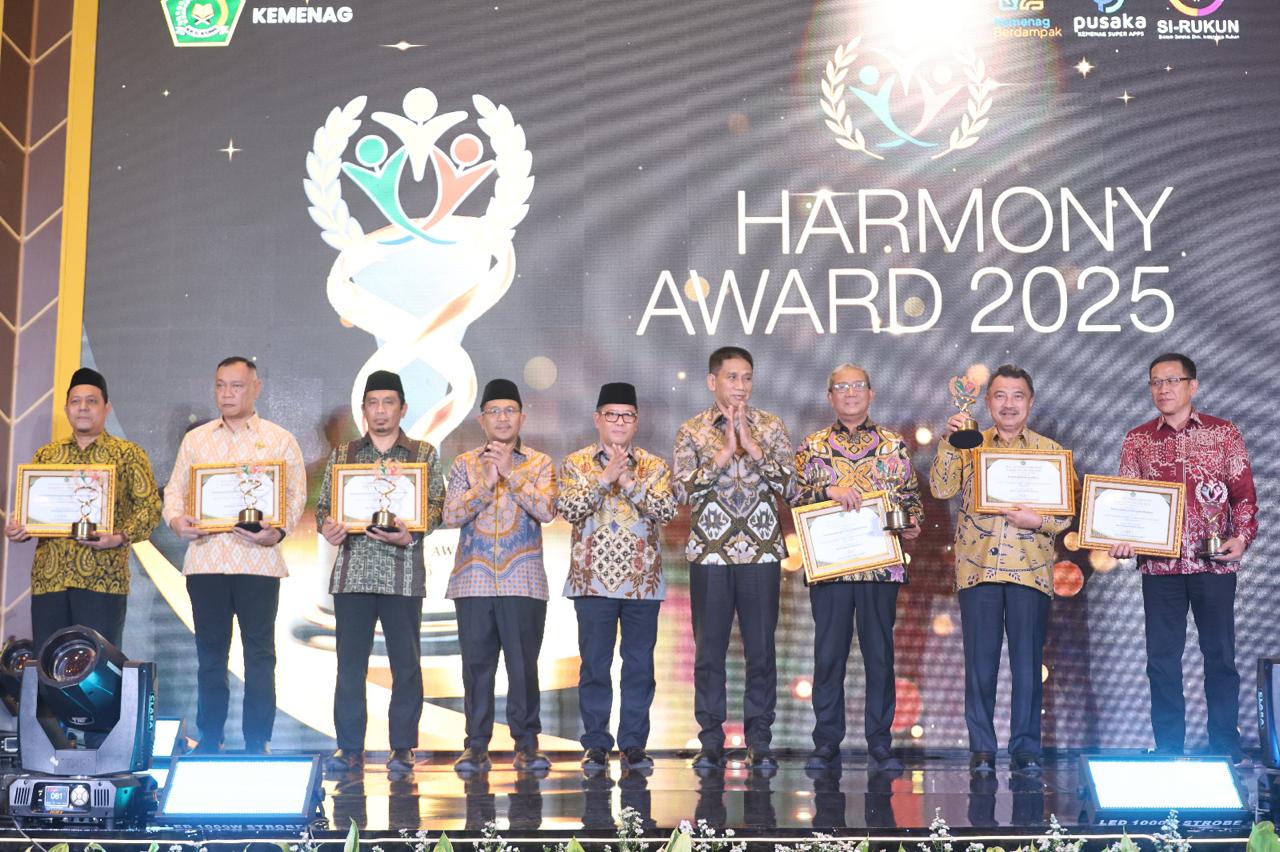 Kota Bekasi Raih Penghargaan Harmony Award 2025 Atas Komitmen Tinggi Pemeliharaan Kerukunan