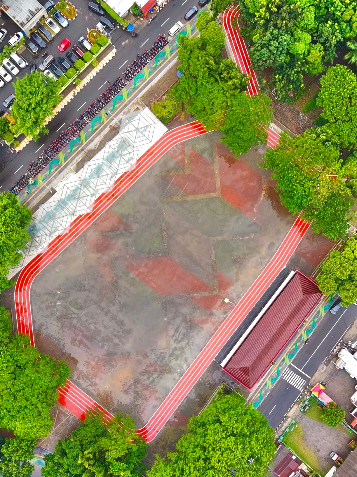 Pembangunan Jogging Track Alun-Alun M. Hasibuan Rampung, Siap Dimanfaatkan Warga