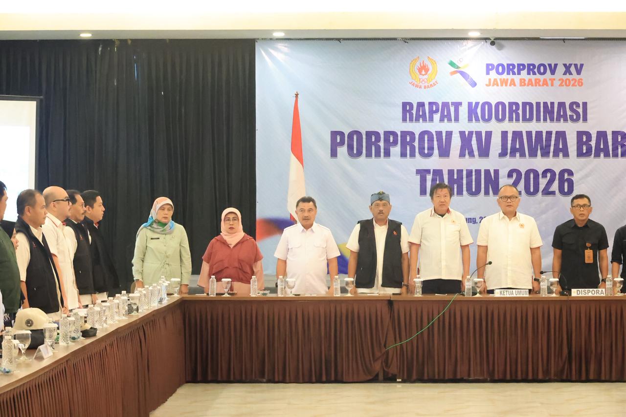 Jelang Porprov XV 2026, Wakil Wali Kota Bekasi Ikuti Rakor di Bandung