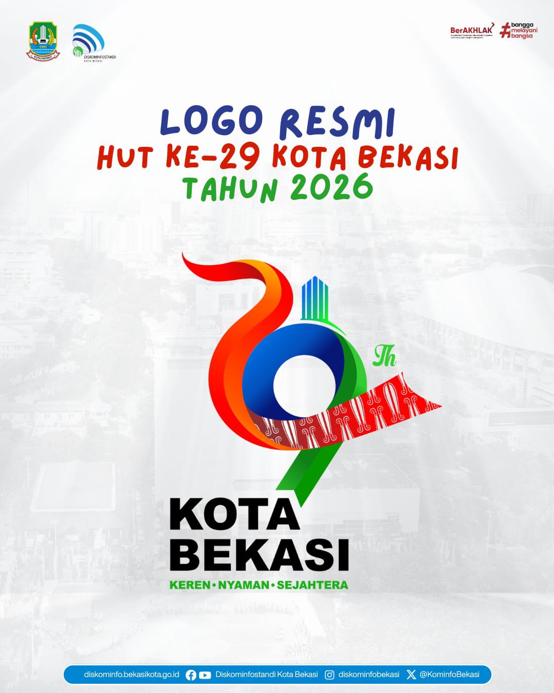 LOGO RESMI HARI ULANG TAHUN KE-29 KOTA BEKASI TAHUN 2026