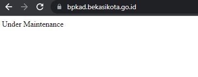 Website BPKAD Kota Bekasi Tengah Diperbaiki