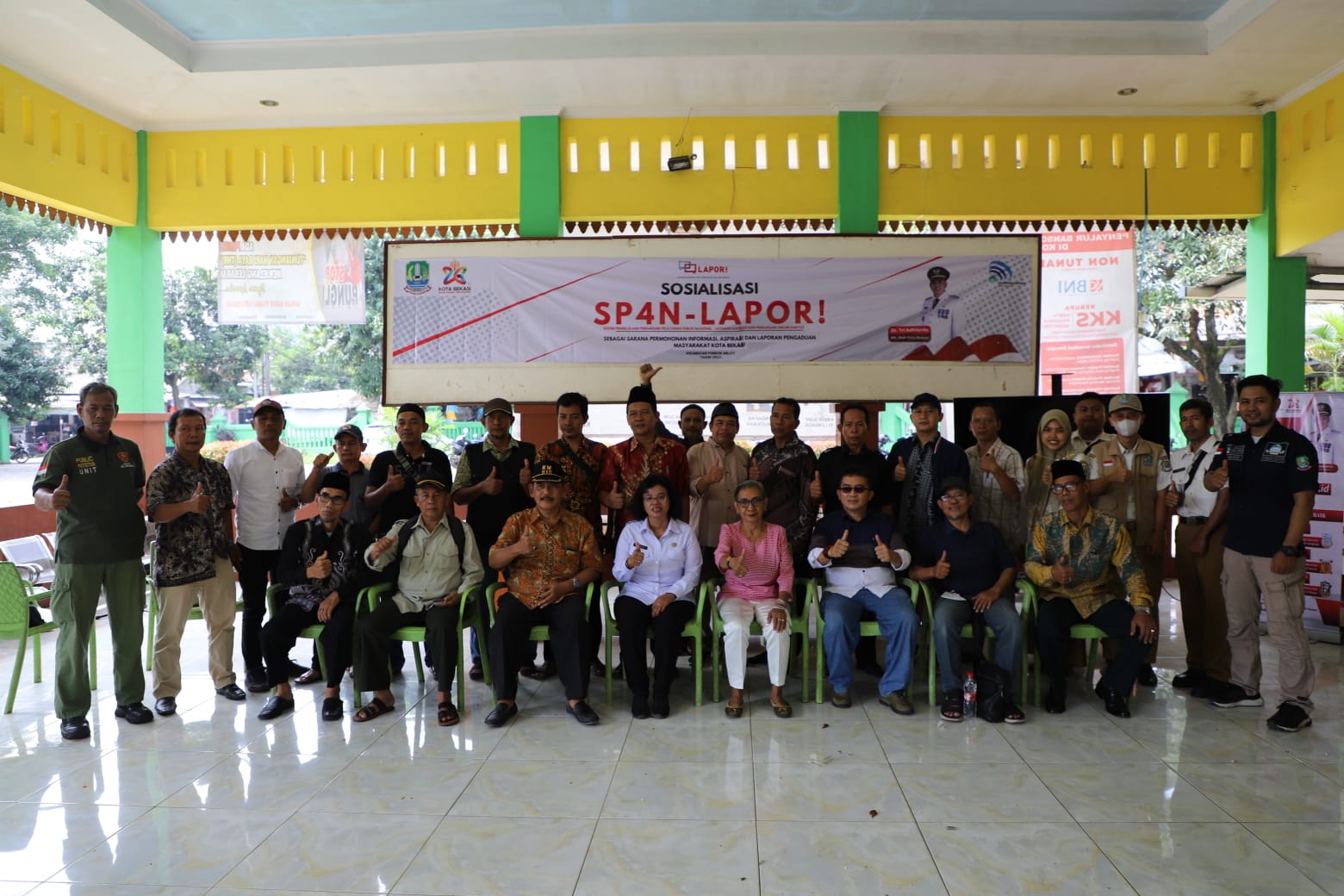 Sosialisasi Kanal Pengaduan Nasional SP4N-LAPOR di Kecamatan Pondokmelati