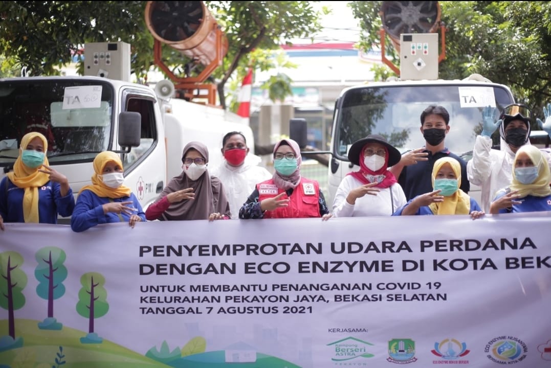 Giat Perdana Penyemprotan Udara Kota Bekasi dengan ECO ENZYME
