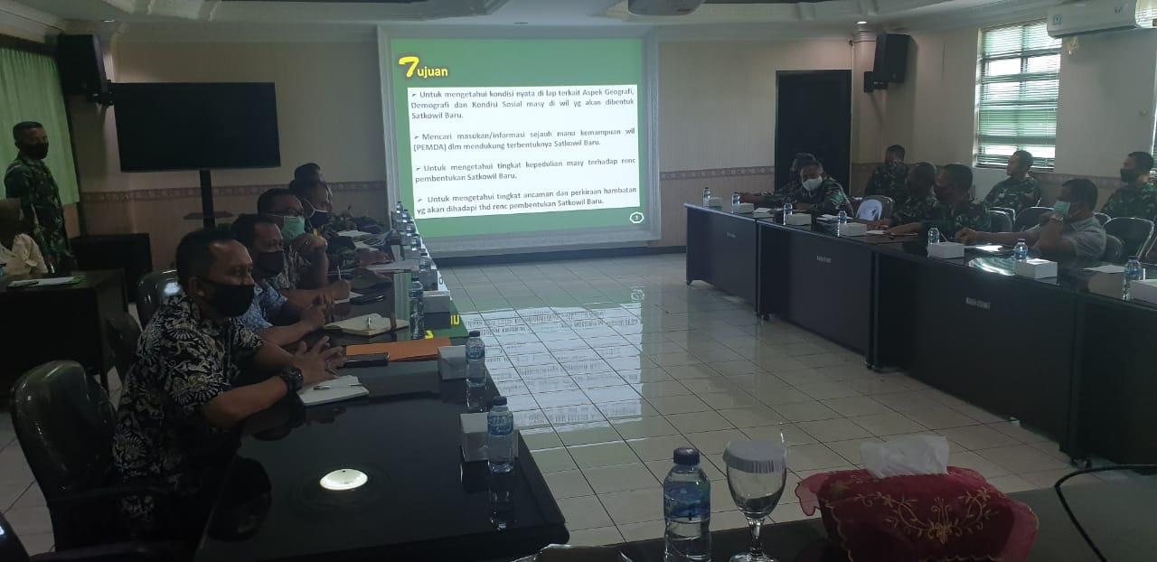Rapat Koordinasi Persiapan Pembangunan Koramil Jatisampurna di Korem Jayakarta