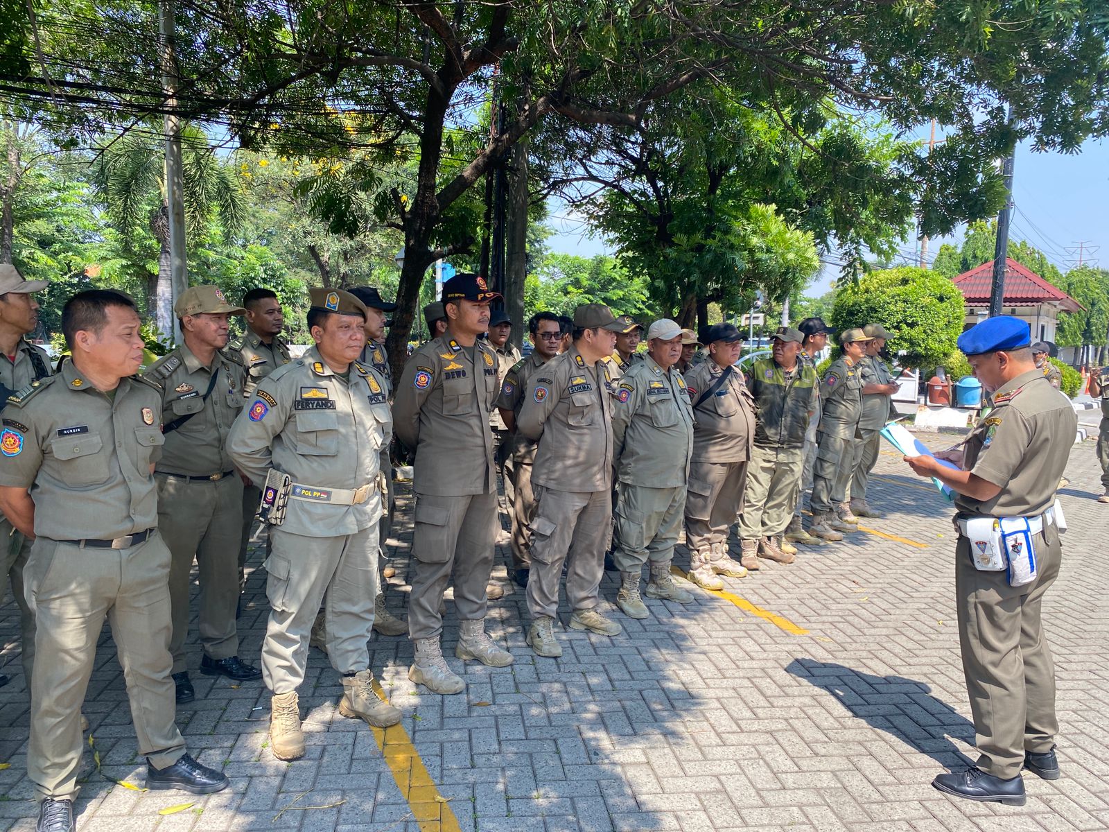Satpol PP Kota Bekasi  Bersama TNI dan Polri Kerahkan Pasukan Pengamanan Aksi Damai