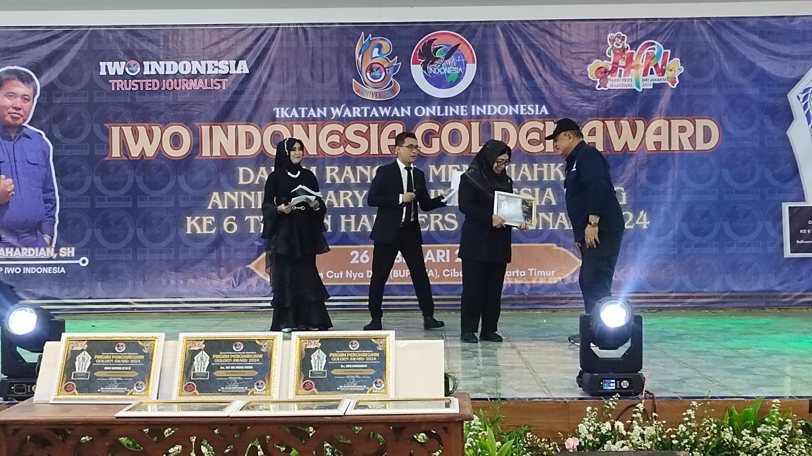 Hadiri Malam Golden Award IWO I, Kabag Humas: Media Menjadi Mitra Dan Selalu Bersinergi