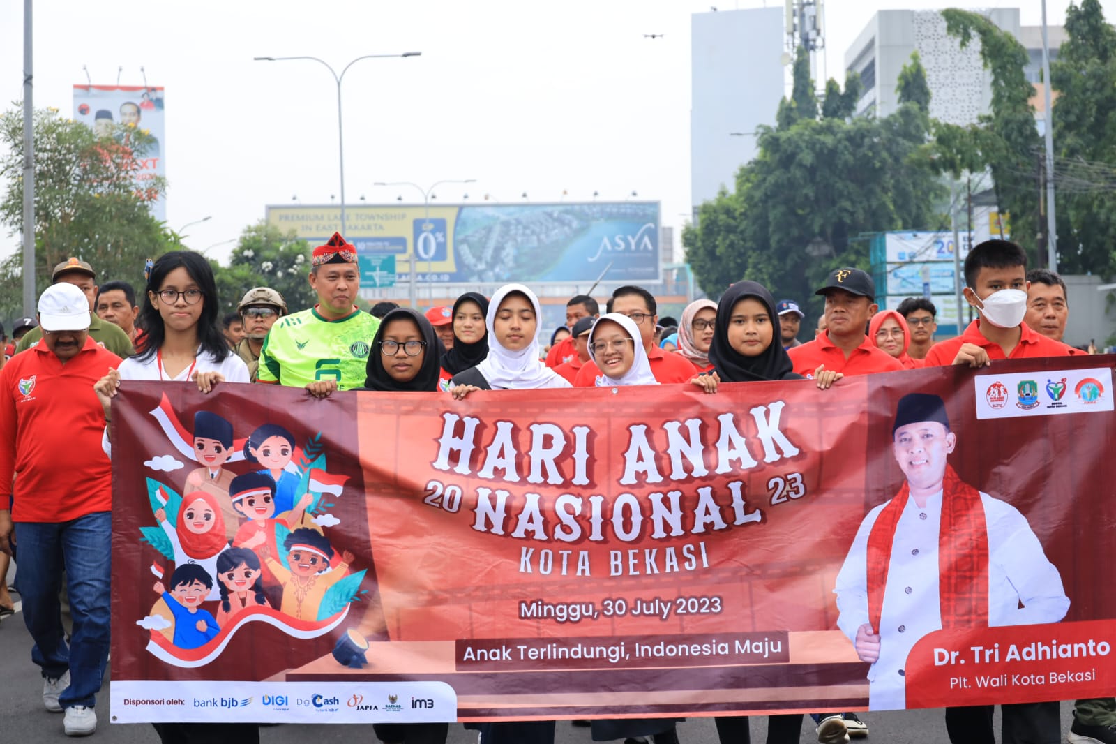 Peringatan Hari Anak Nasional, 2.000 Anak dan Anggota KORMI Kota Bekasi Padati Pawai di Car Free Day