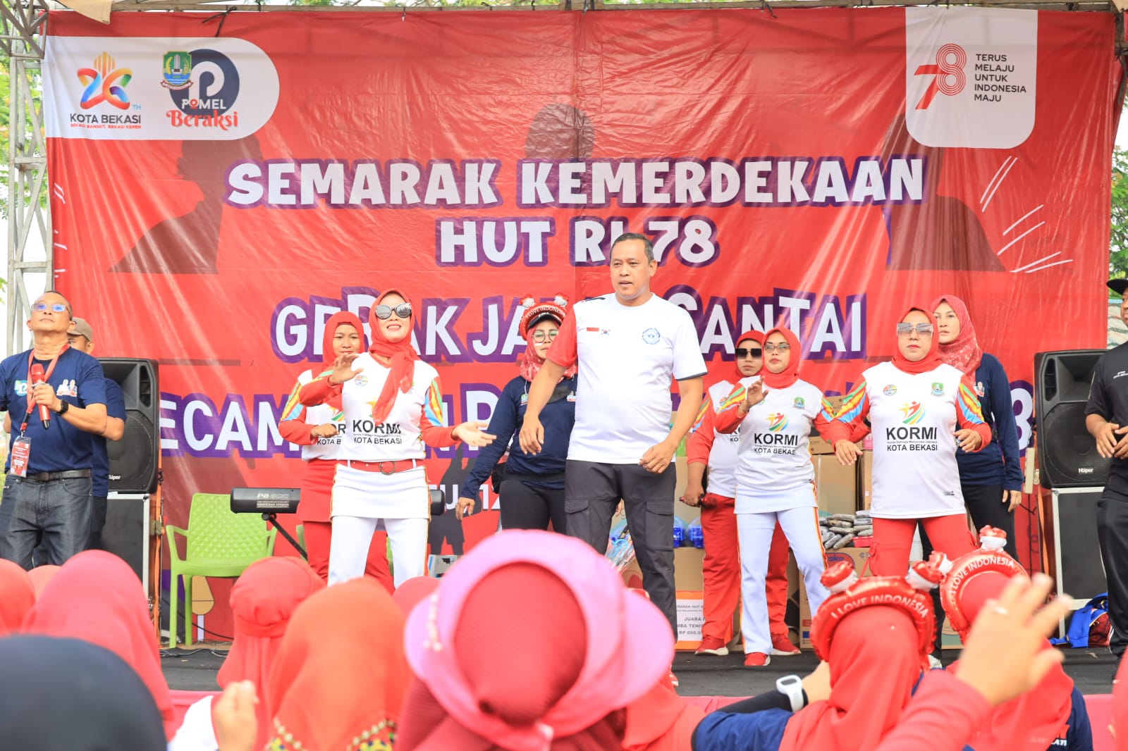 Plt. Wali Kota Bekasi Hadir di Semarak Senam Bersama dan Jalan Santai di Kecamatan Pondok Melati