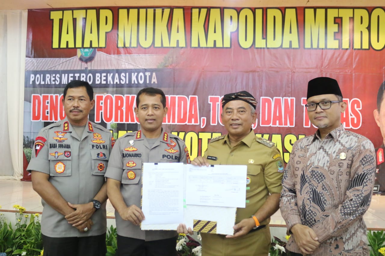 Kunker Pertama Kapolda Metro Jaya,  dengan Forkopimda, Toga, Tomas dan LSM di Kota Bekasi