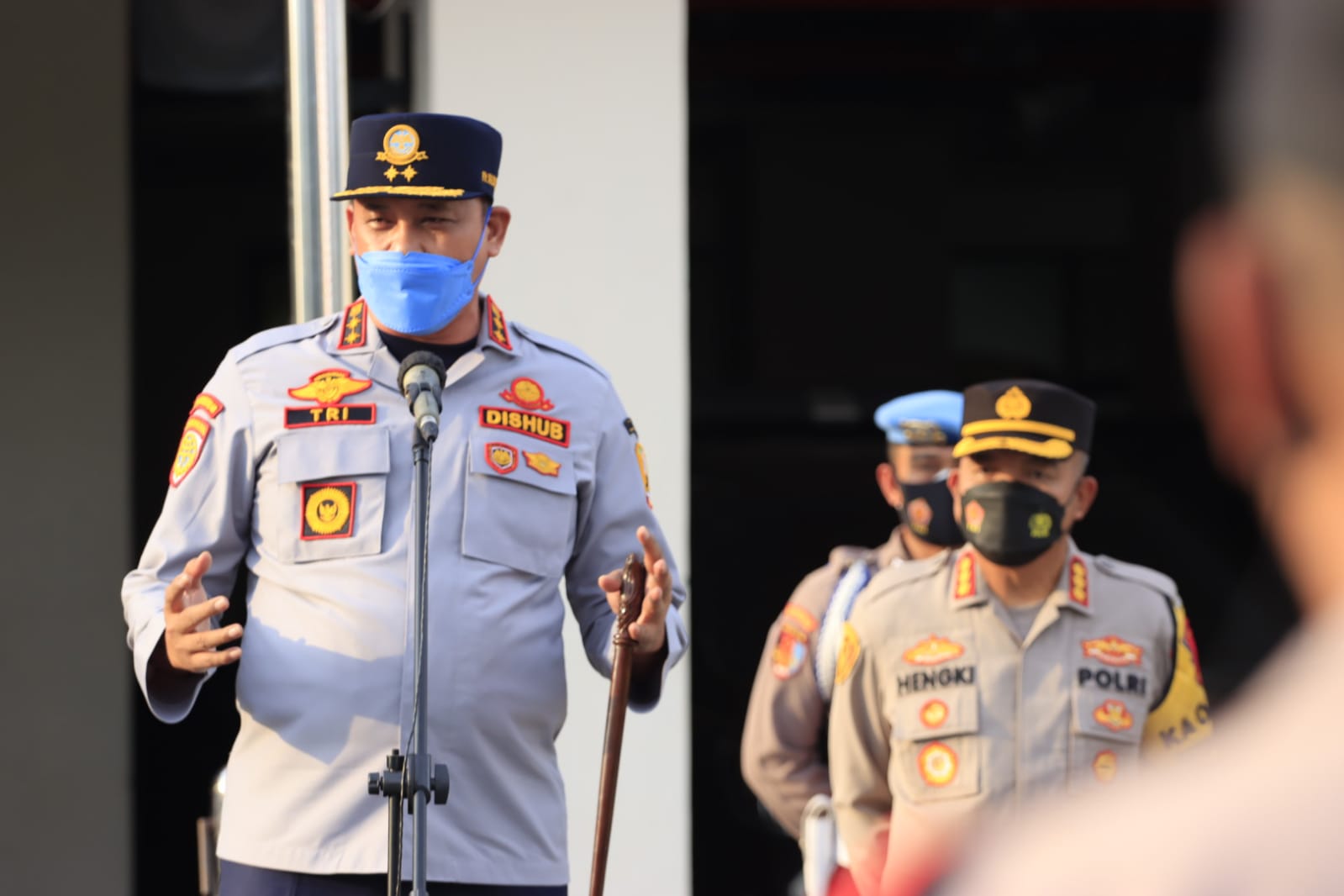 TIGA PILAR GELAR APEL PENGAMANAN MALAM PERAYAAN IDUL FITRI 1443 H