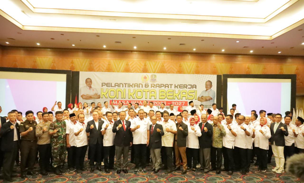 Tri Adhianto Resmi Dilantik Sebagai Ketua KONI Kota Bekasi Masa Bhakti 2023-2027