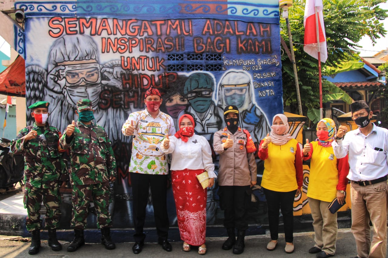 WAKIL WALI KOTA BEKASI TINJAU KESIAPAN RW SIAGA DIKOTA BARU RAWA PASUNG