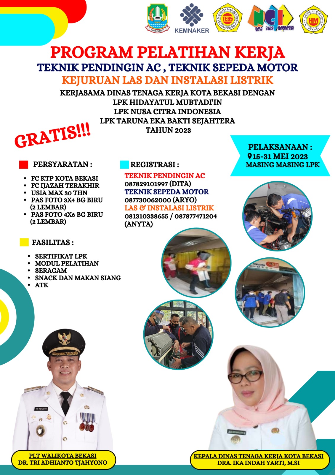 Gandeng 3 LPK, Disnaker Kota Bekasi Ajak Pencaker Ikut Pelatihan