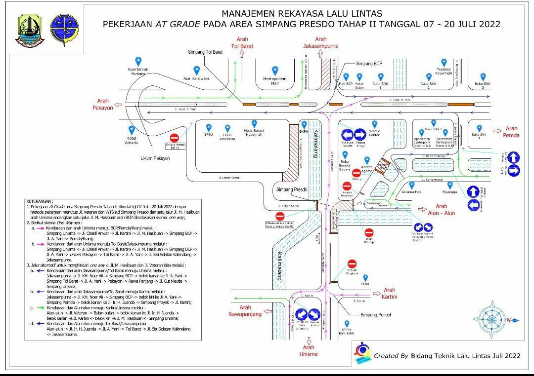 Dishub Kota Bekasi Infokan Manajemen Rekayasa Lalin Proyek SPAM Jatiluhur 1