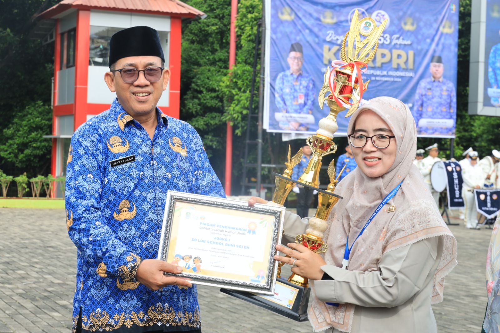 Peringatan Hari KORPRI Ke 53, Asda II Pimpin Upacara di Plaza Pemkot Bekasi