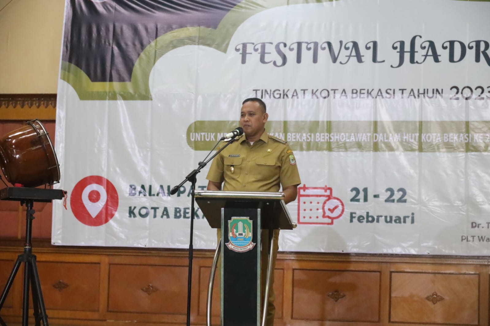Plt. Wali Kota Buka Festival Hadrah Jelang HUT Kota Bekasi ke 26 Tahun
