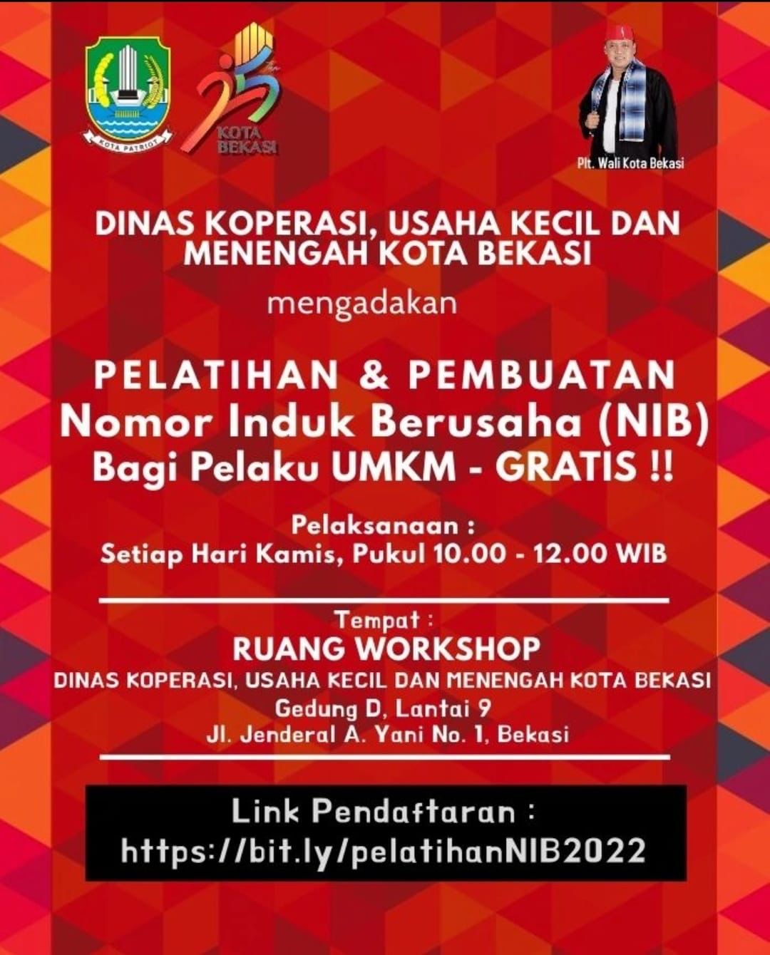 Diskopukm Buka Pendaftaran NIB Secara Gratis Bagi Pelaku UMKM di Kota Bekasi