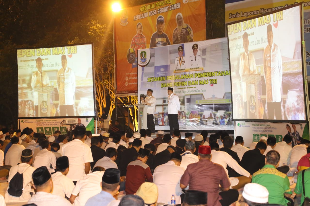 Tasyakuran Setahun Kepemimpinan Bang Pepen dan Mas Tri Adhianto Berjalan Khidmat