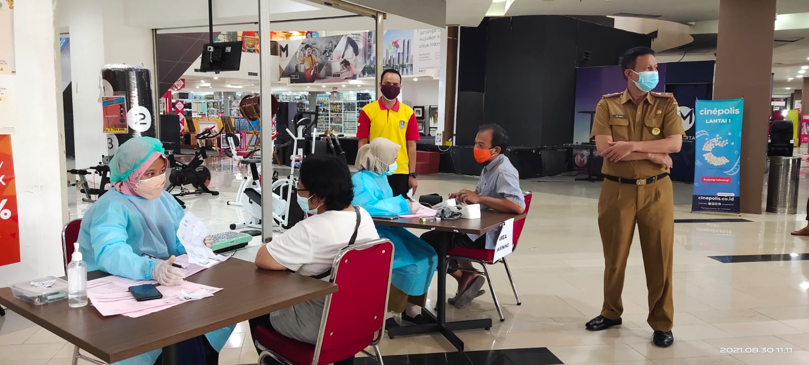 Kegiatan Vaksin Covid-19 di Pusat Perbelanjaan/Mall Se-Kota Bekasi 16 -  23 Agustus 2021