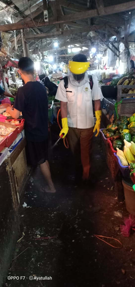 Pengelola Pasar Wisma Asri Cegah Rantai Penyebaran Covid19