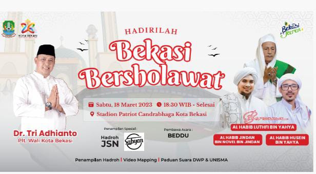 HUT Kota Bekasi ke-26th, Plt Wali Kota Bekasi Ajak Masyarakat Bershalawat Bareng