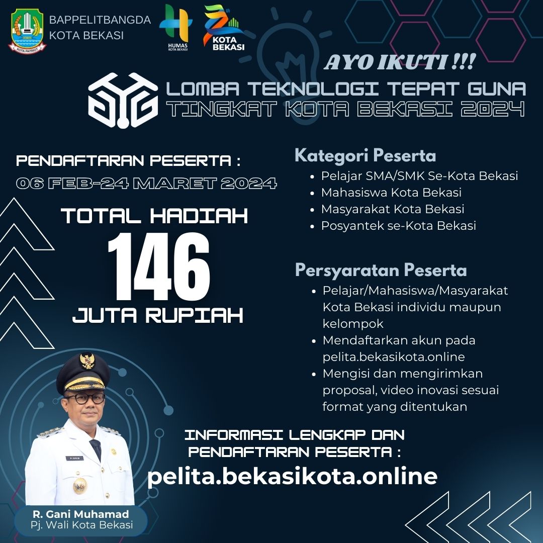 Pemkot Bekasi Adakan Lomba Teknologi Tepat Guna dengan Total Hadiah Ratusan Juta Rupiah