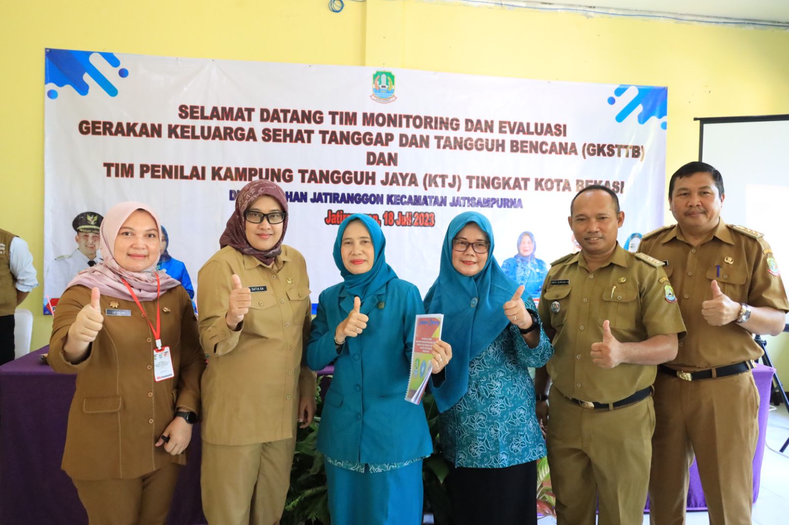 RW 04 Kelurahan Jatiranggon Jadi Titik Awal Penilaian Lomba Kampung Tangguh Jaya 2023