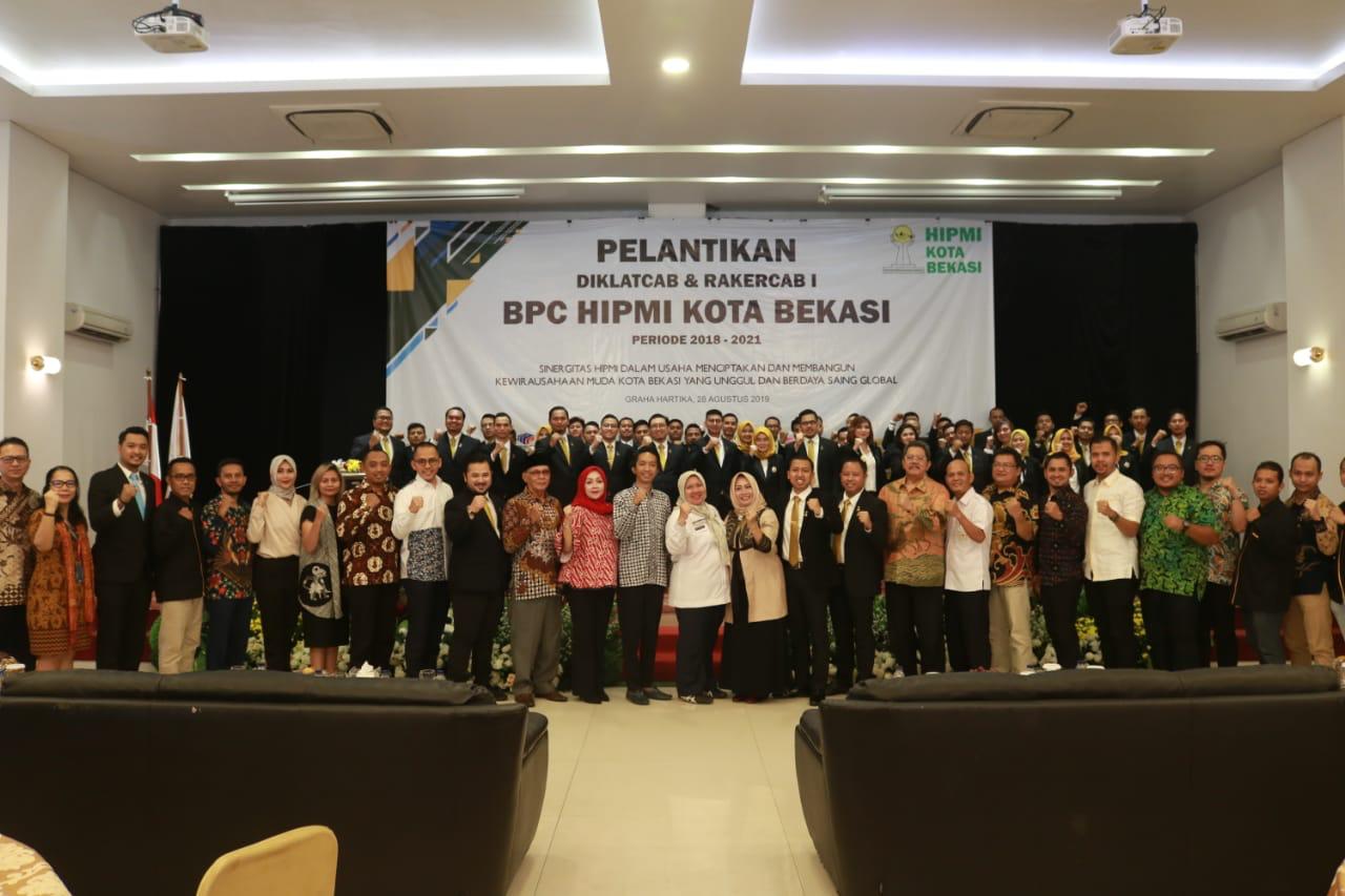 Sekda Kota Bekasi Reny Hendrawati Hadiri Pelantikan Pengurus HIPMI Kota Bekasi Periode 2018-2023