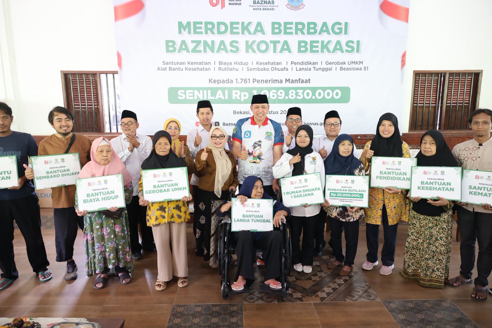 1.761 Warga Terima Manfaat Zakat, Wali Kota Bekasi Dorong Baznas Perkuat Kepercayaan Masyarakat