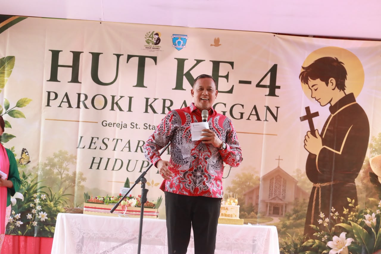 Hadiri HUT ke-4 Gereja Paroki Kranggan, Tri Adhianto Ajak Umat Doakan Korban Bencana di Indonesia.