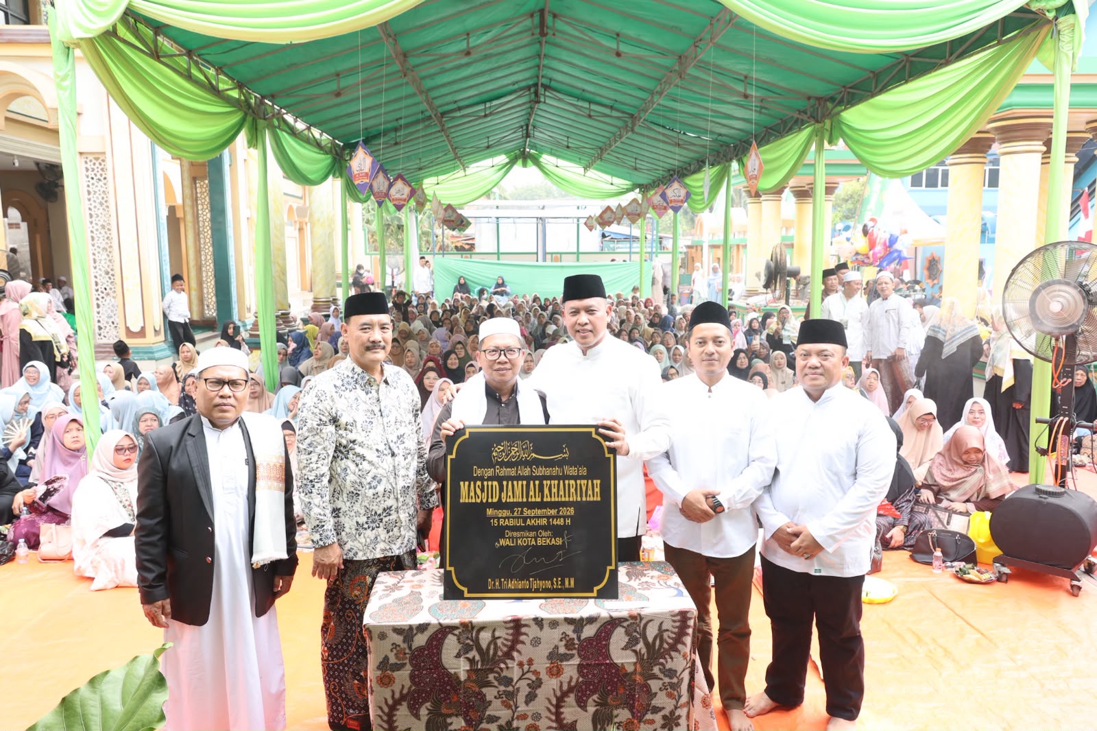 Wali Kota Bekasi Resmikan Masjid Jami Al-Khairiyah Cimuning, Apresiasi Solidaritas Warga Mustikajaya