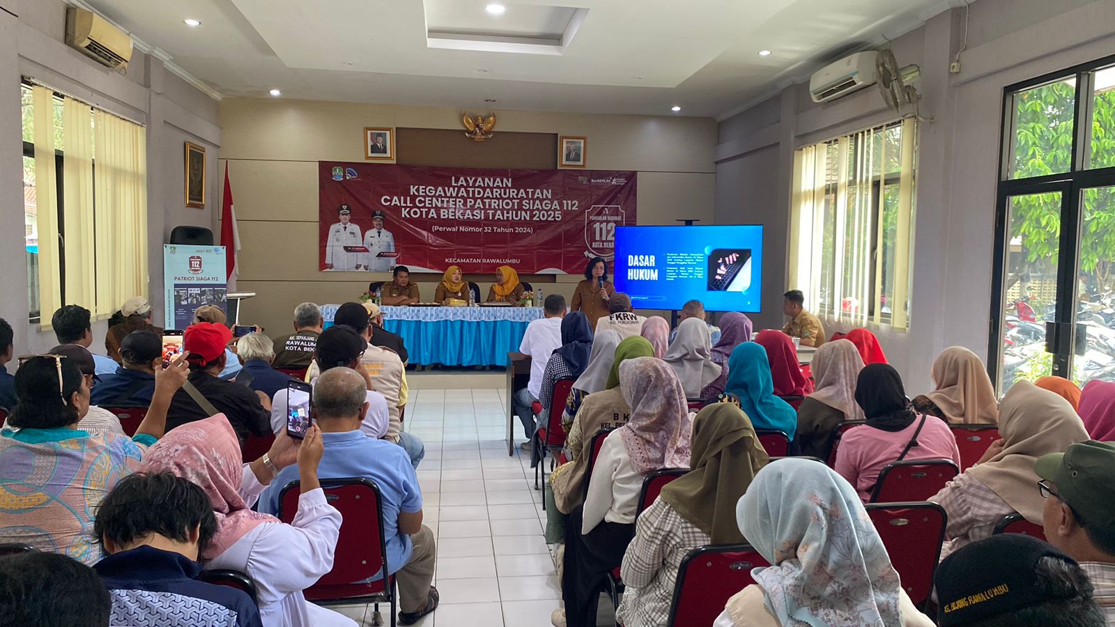 Diskominfostandi Gelar Diseminasi Layanan Kegawatdaruratan Patriot Siaga 112 di Kecamatan Rawalumbu
