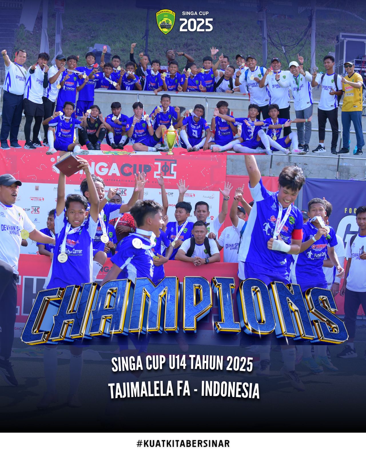 Tajimalela FA U-14 Raih Juara Singa Cup 2025 Singapura
