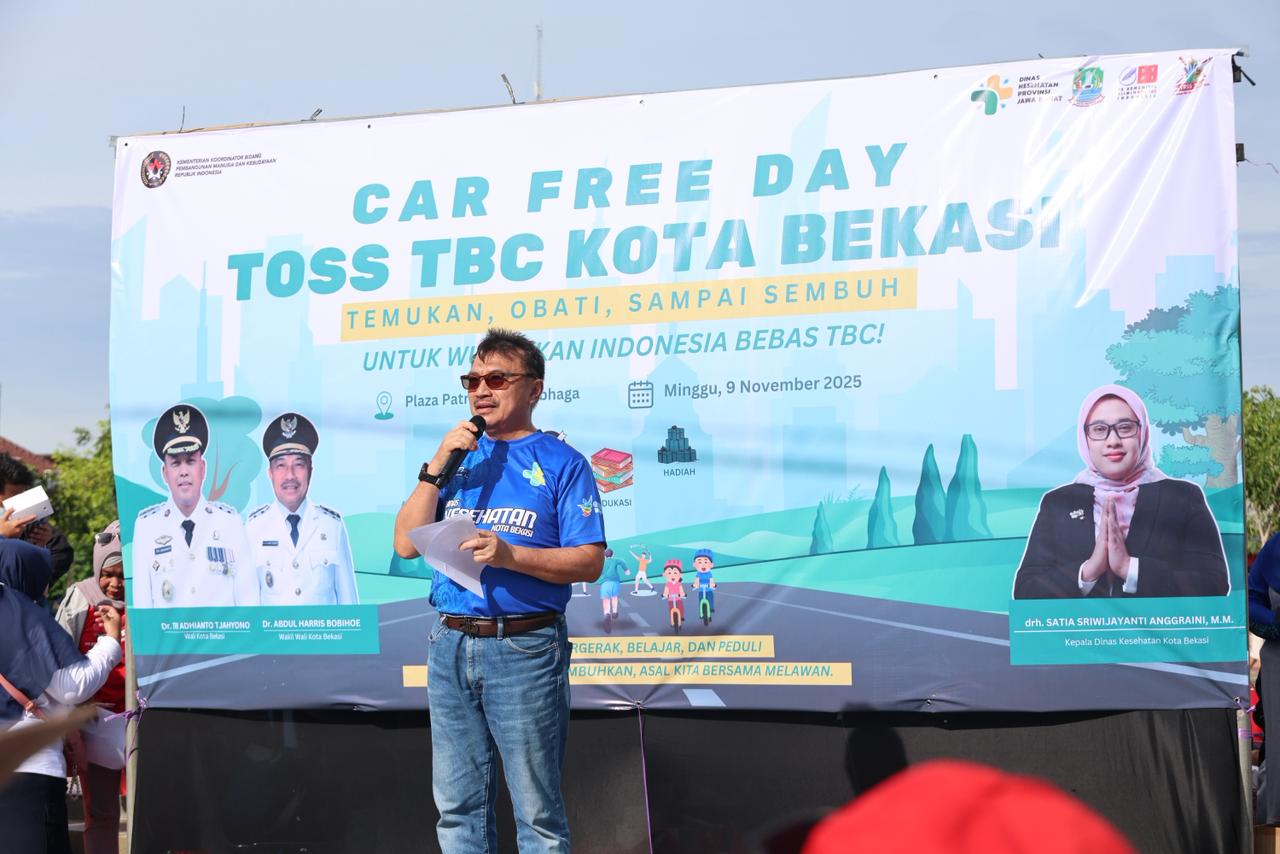 CFD Jadi Ajang Edukasi Kesehatan, Wawali Bekasi Tekankan Pentingnya Deteksi Dini TBC