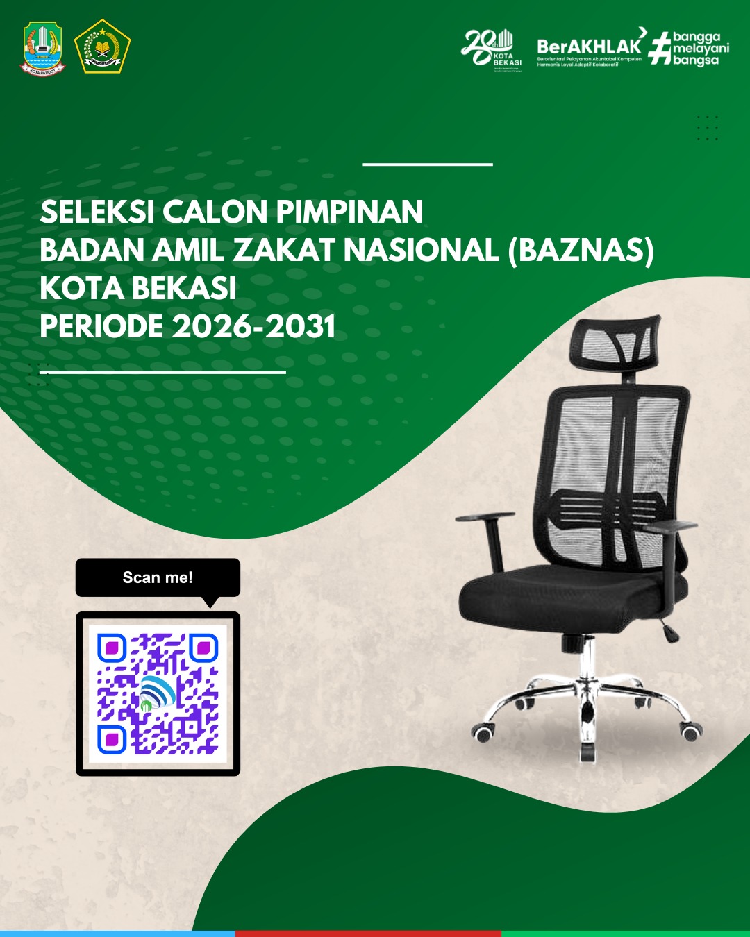 SELEKSI CALON PIMPINAN BADAN AMIL ZAKAT NASIONAL (BAZNAS) KOTA BEKASI PERIODE 2026 - 2031