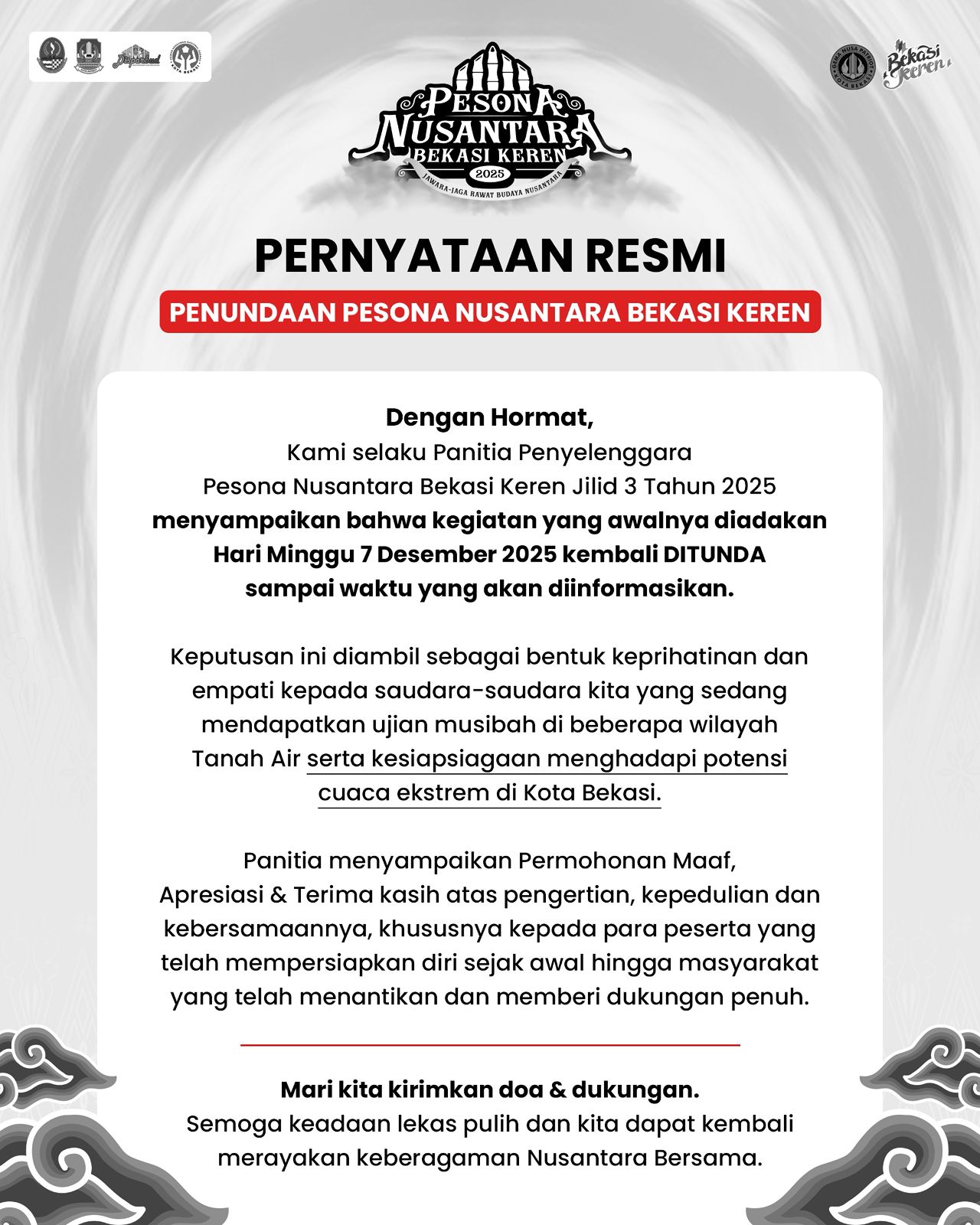 Pemkot Bekasi Resmi Tunda PNBK 2025: Prioritaskan Solidaritas & Antisipasi Cuaca Ekstrem