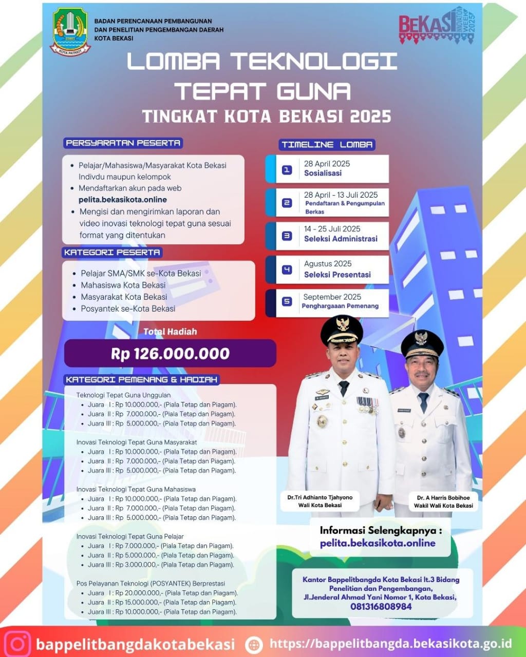 Pemkot Bekasi Kembali Adakan Lomba Teknologi Tepat Guna,Total Hadiah Ratusan Juta Rupiah