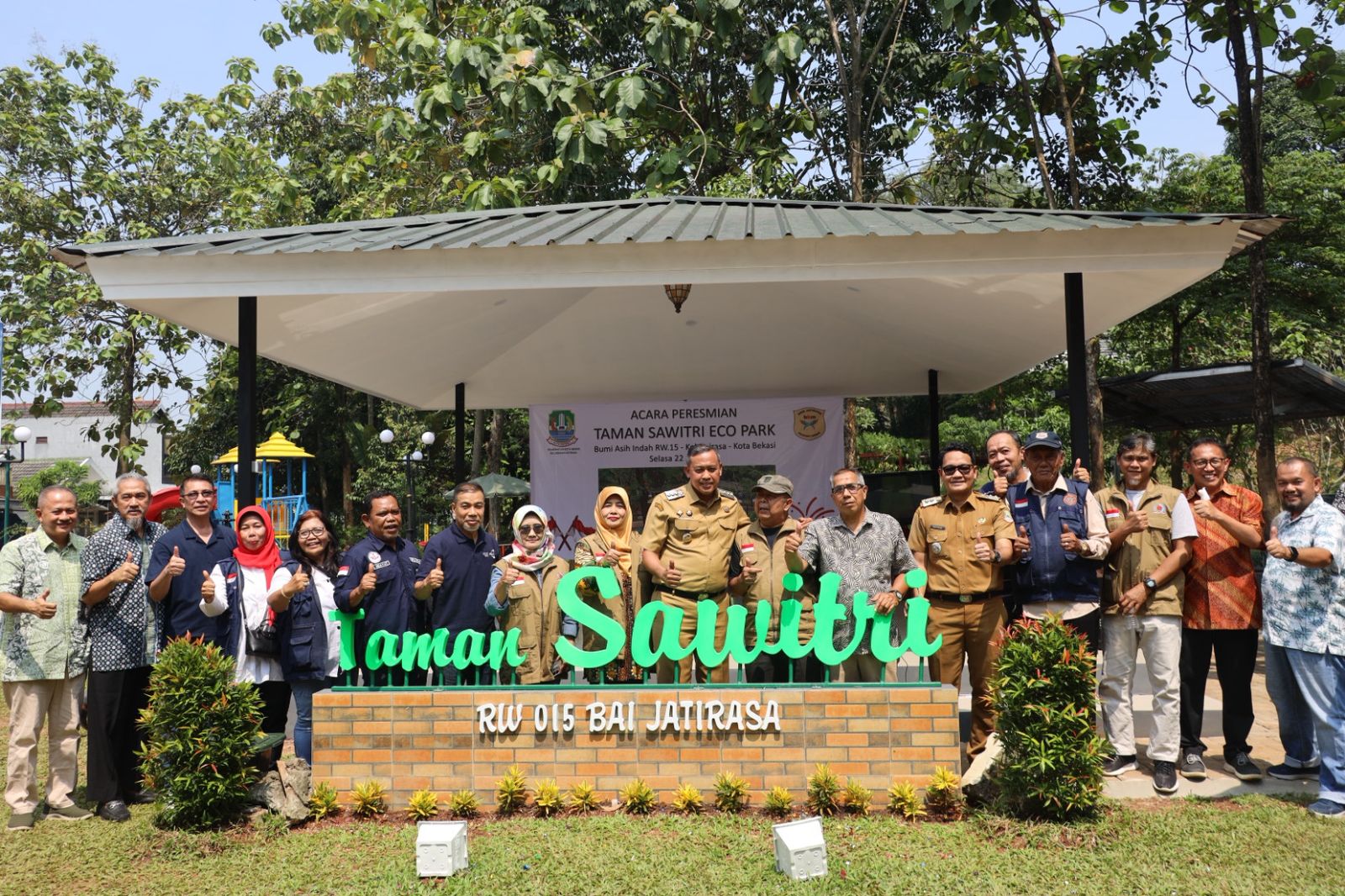 Wali Kota Bekasi Resmikan Taman Sawitri Eco Park di Jatirasa, Dorong Ruang Publik Ramah Lingkungan