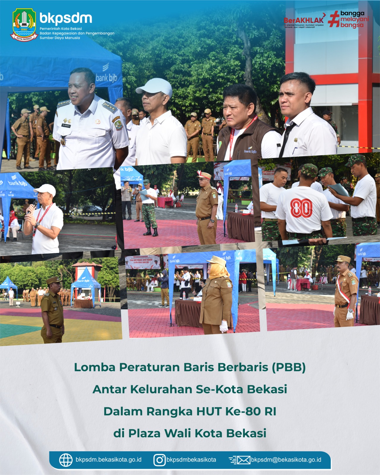 BKPSDM Kota Bekasi Selenggarakan Lomba Peraturan Baris Berbaris Antar Kelurahan
