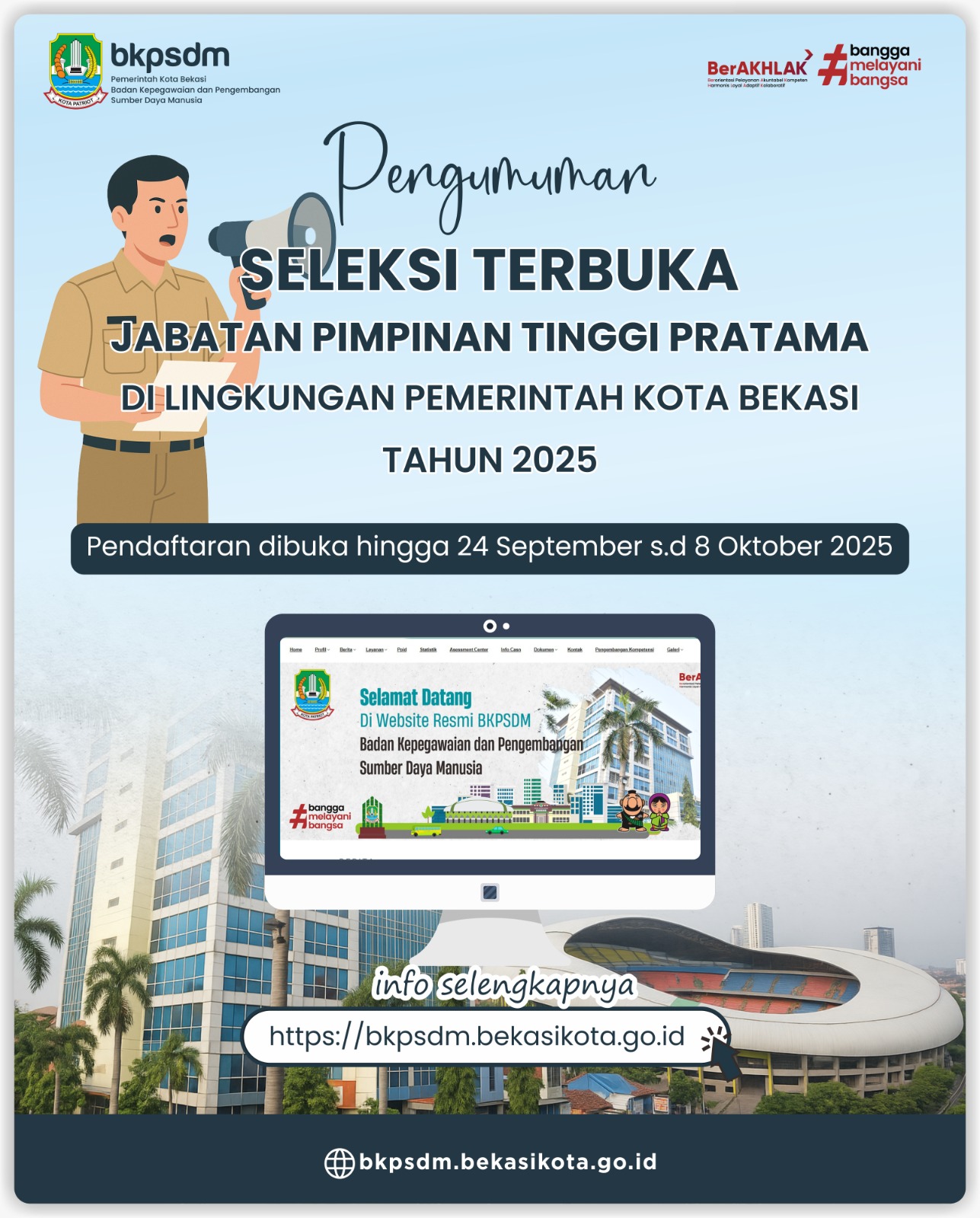 Seleksi Terbuka Jabatan Pimpinan Tinggi Pratama Pemerintah Kota Bekasi Tahun 2025