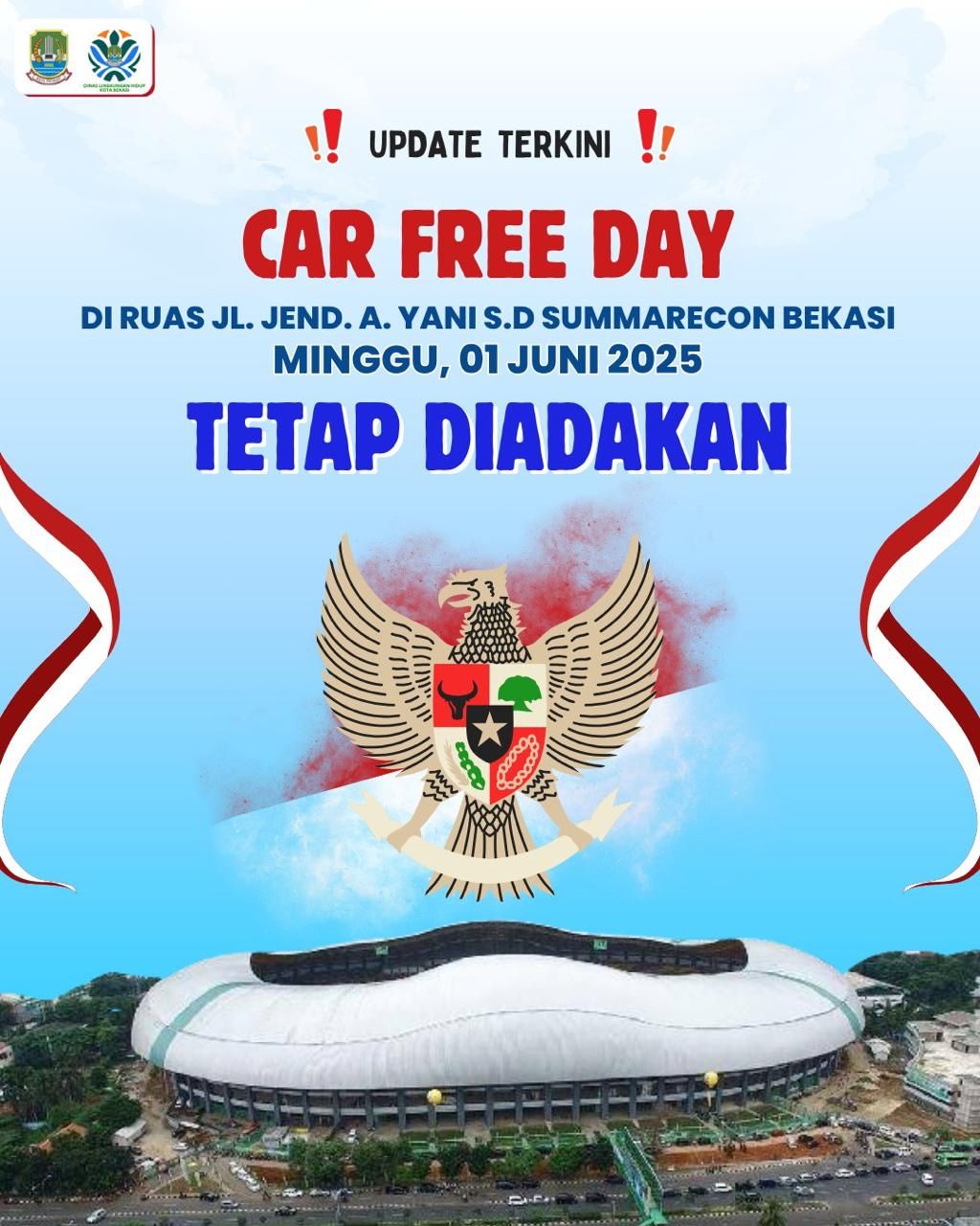 Hari Lahir Pancasila Minggu 1 Juni 2025: Pemkot Bekasi tetap Gelar CFD